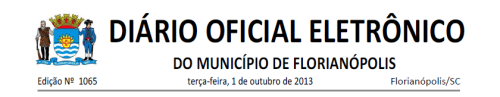 Diario Oficial de Florianopolis 2013-10-01